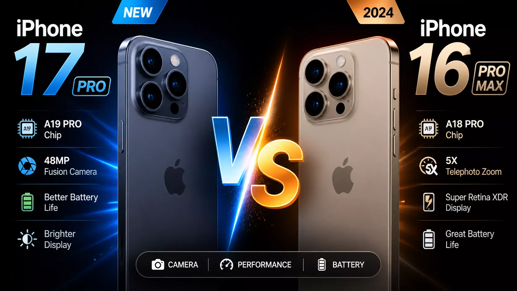 Apple iPhone 17 Pro vs Apple iPhone 16 Pro Max