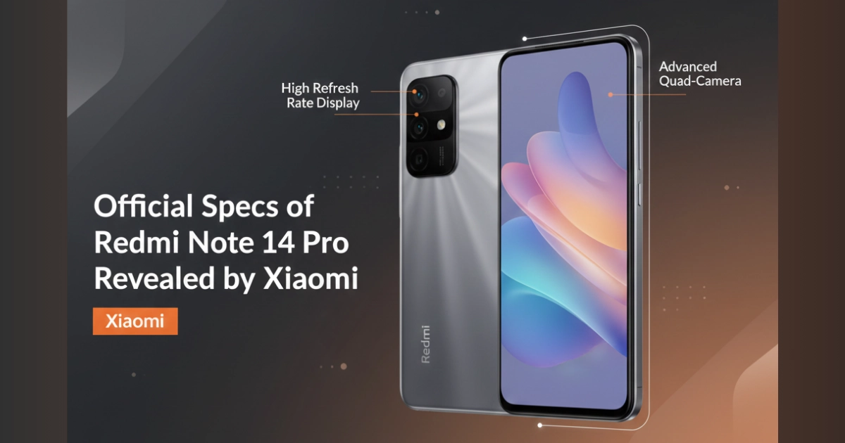 Official Specs of Redmi Note 14 Pro Revealed by Xiaomi